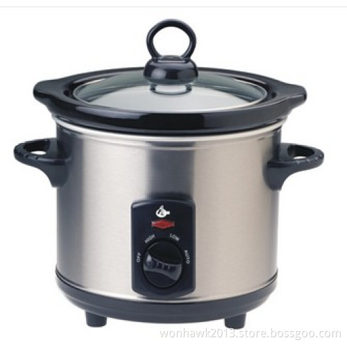Electric Slow Cooker with Stainless Steel Body with CE, UL Certificate